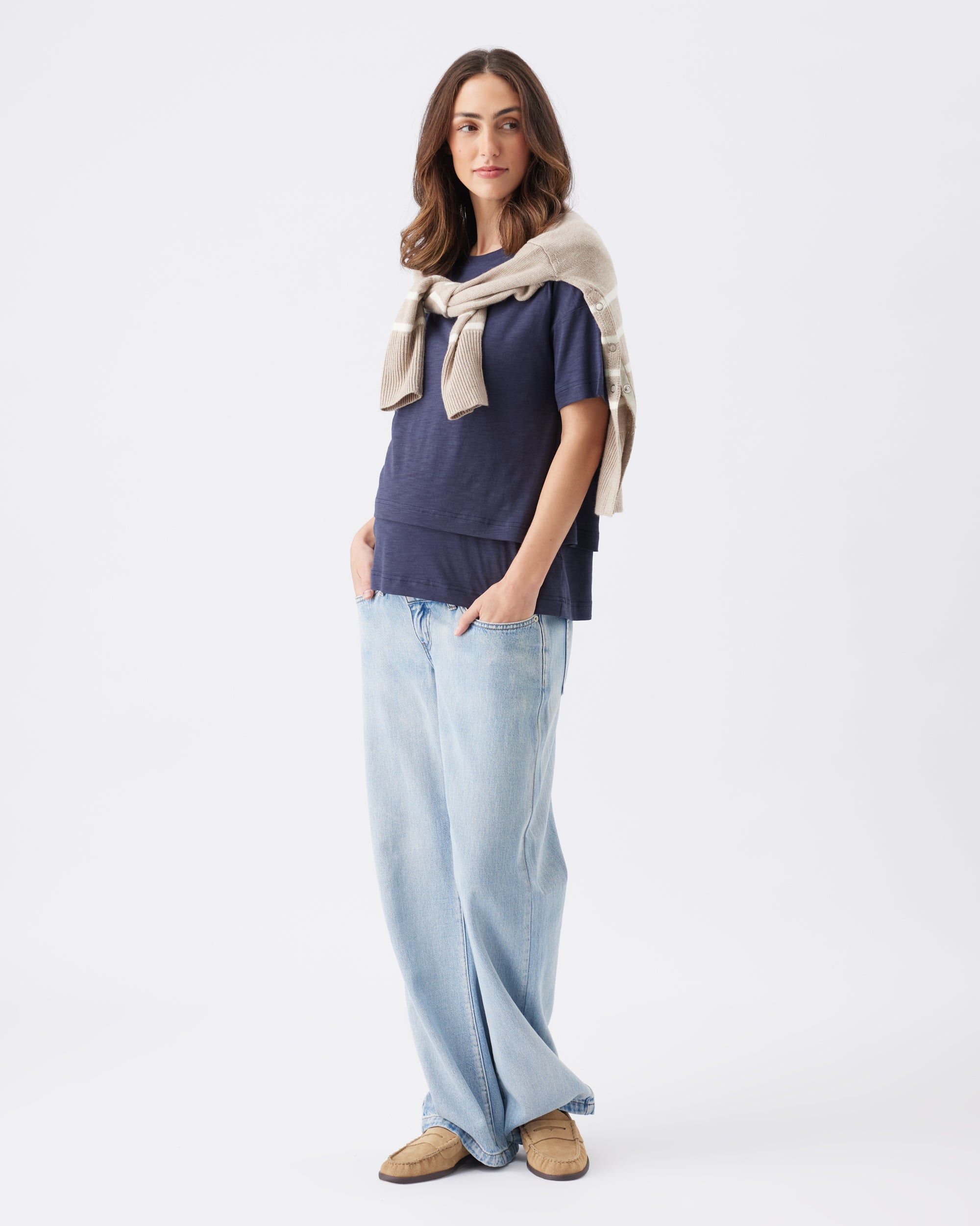 Claud Nursing Tee  Indigo