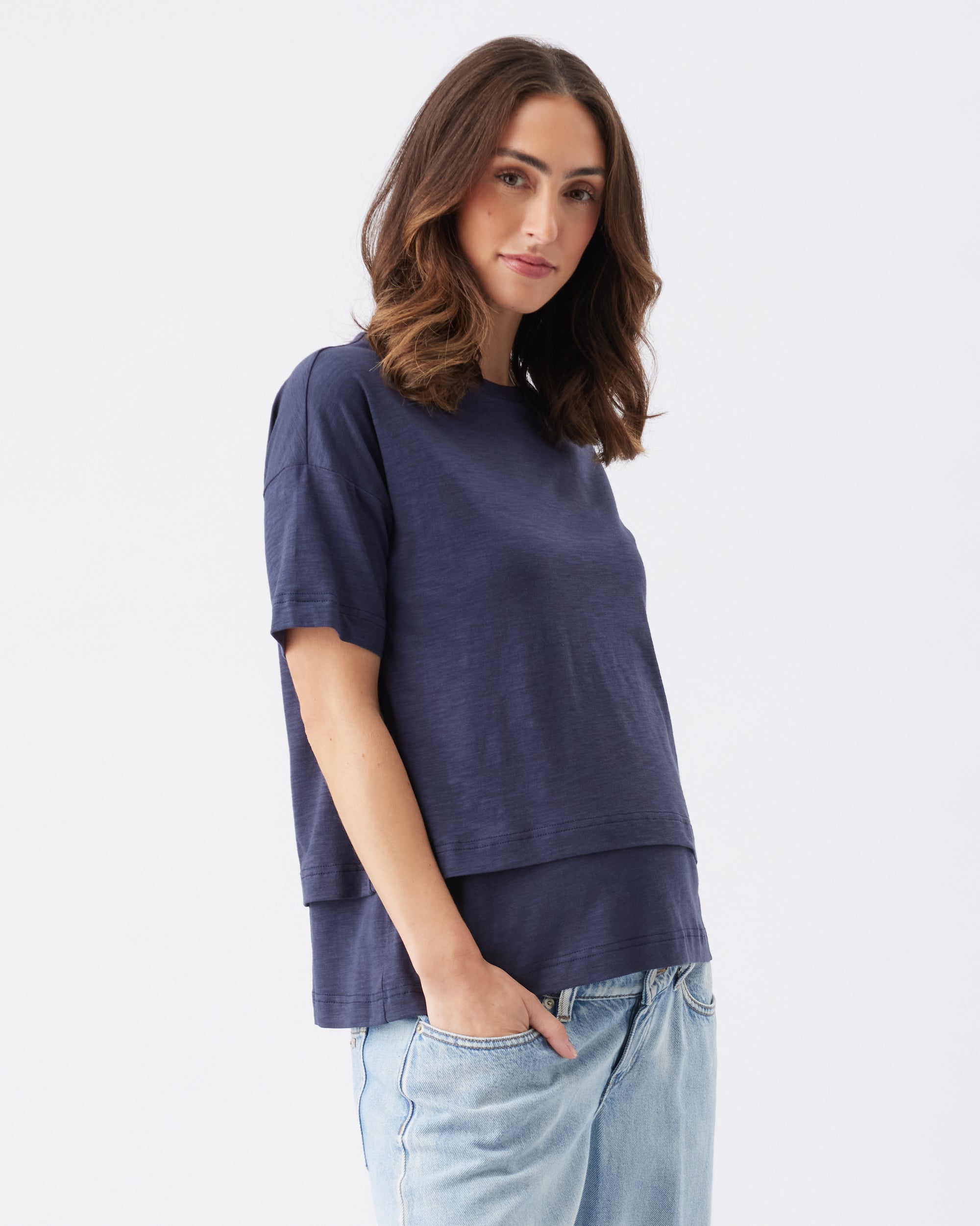 Claud Nursing Tee  Indigo