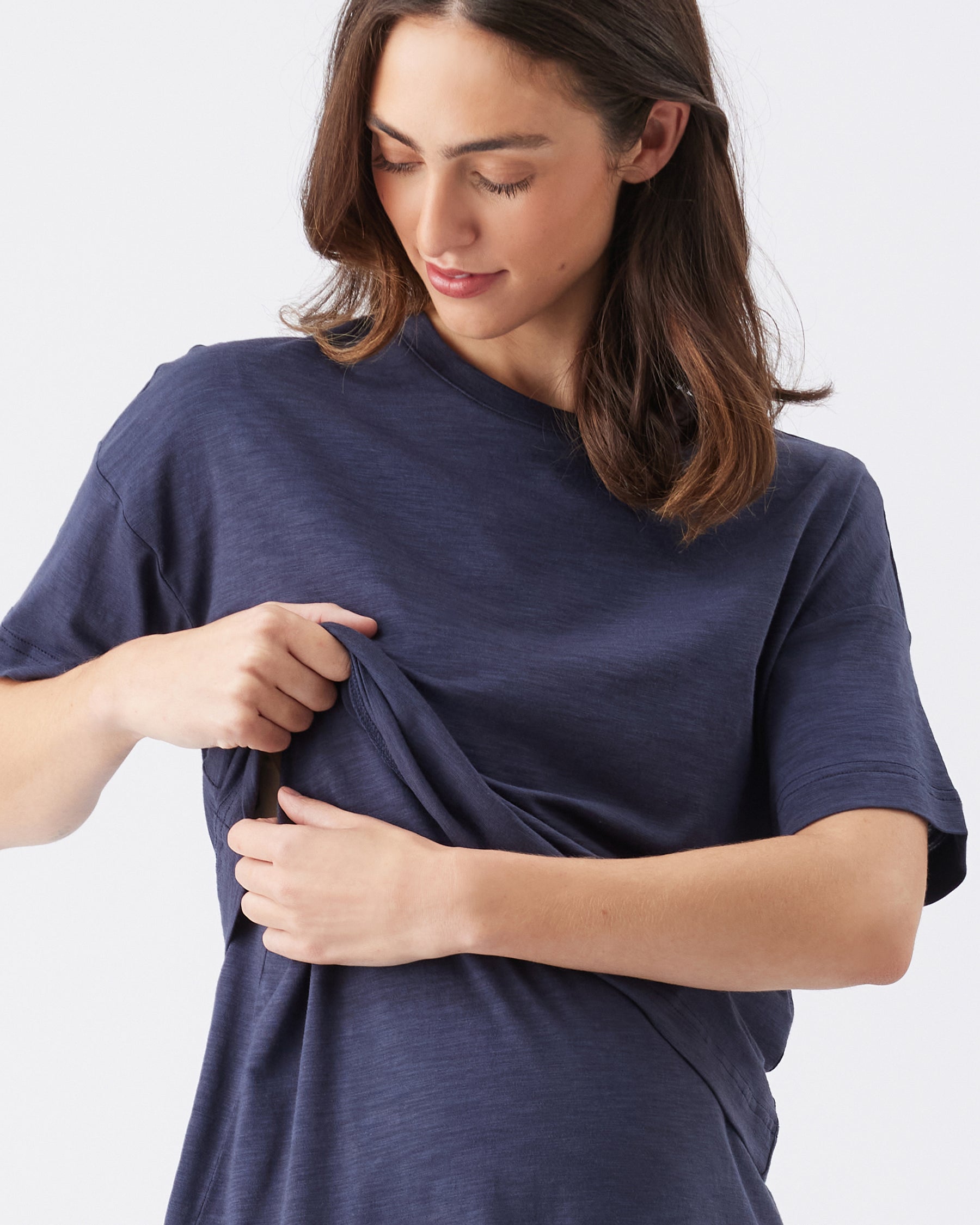 Claud Nursing Tee  Indigo