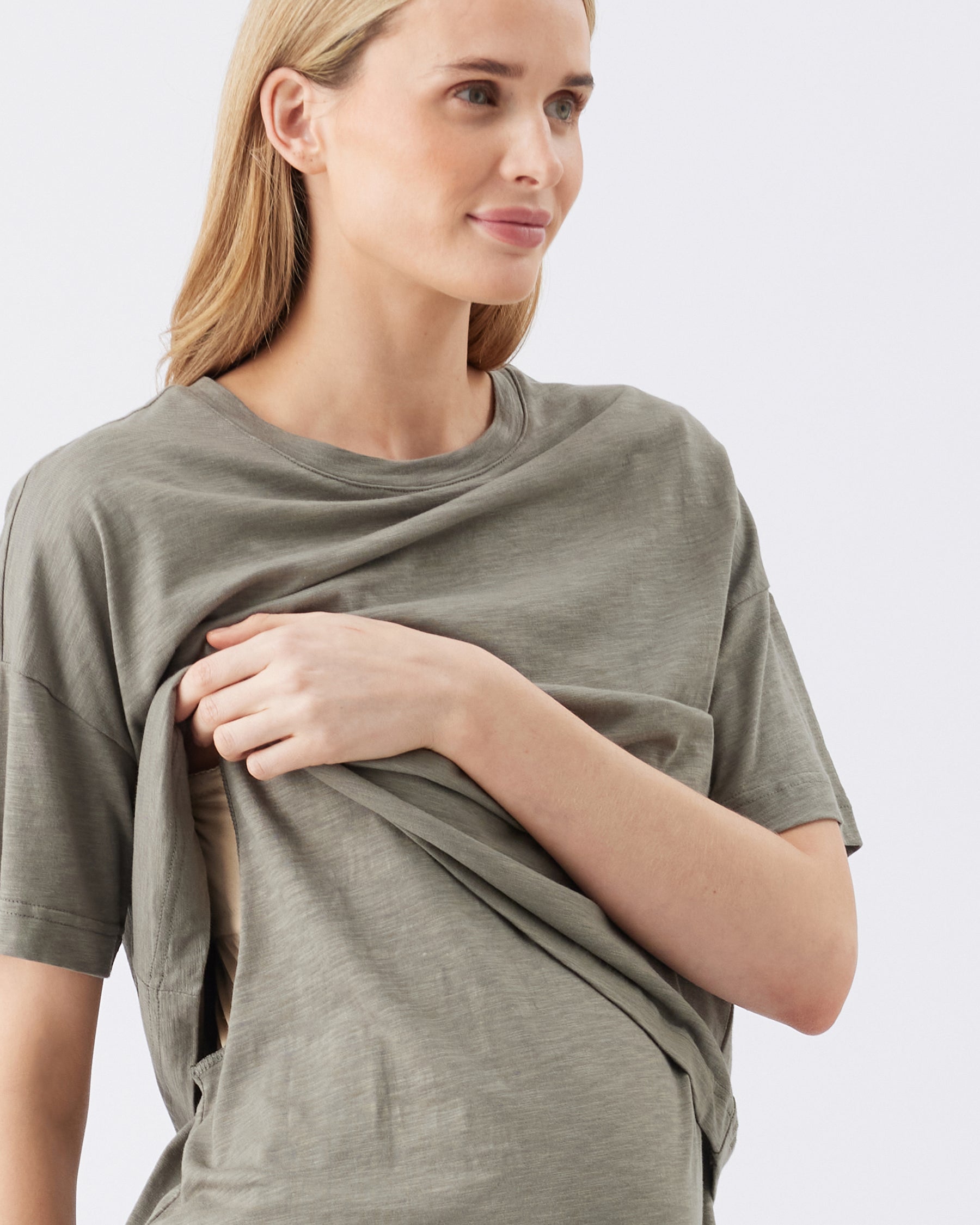 Claud Nursing Tee  Moss