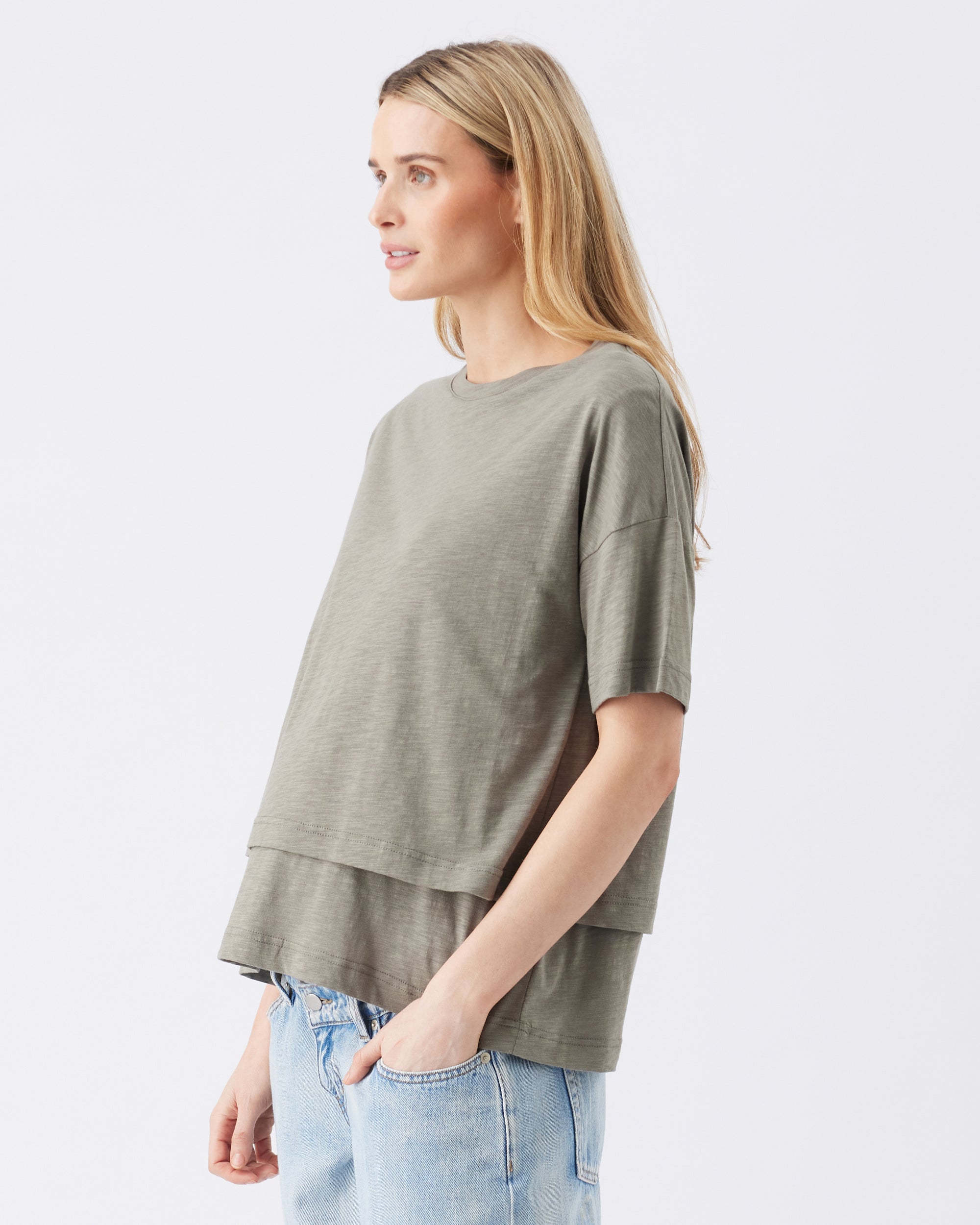 Claud Nursing Tee  Moss