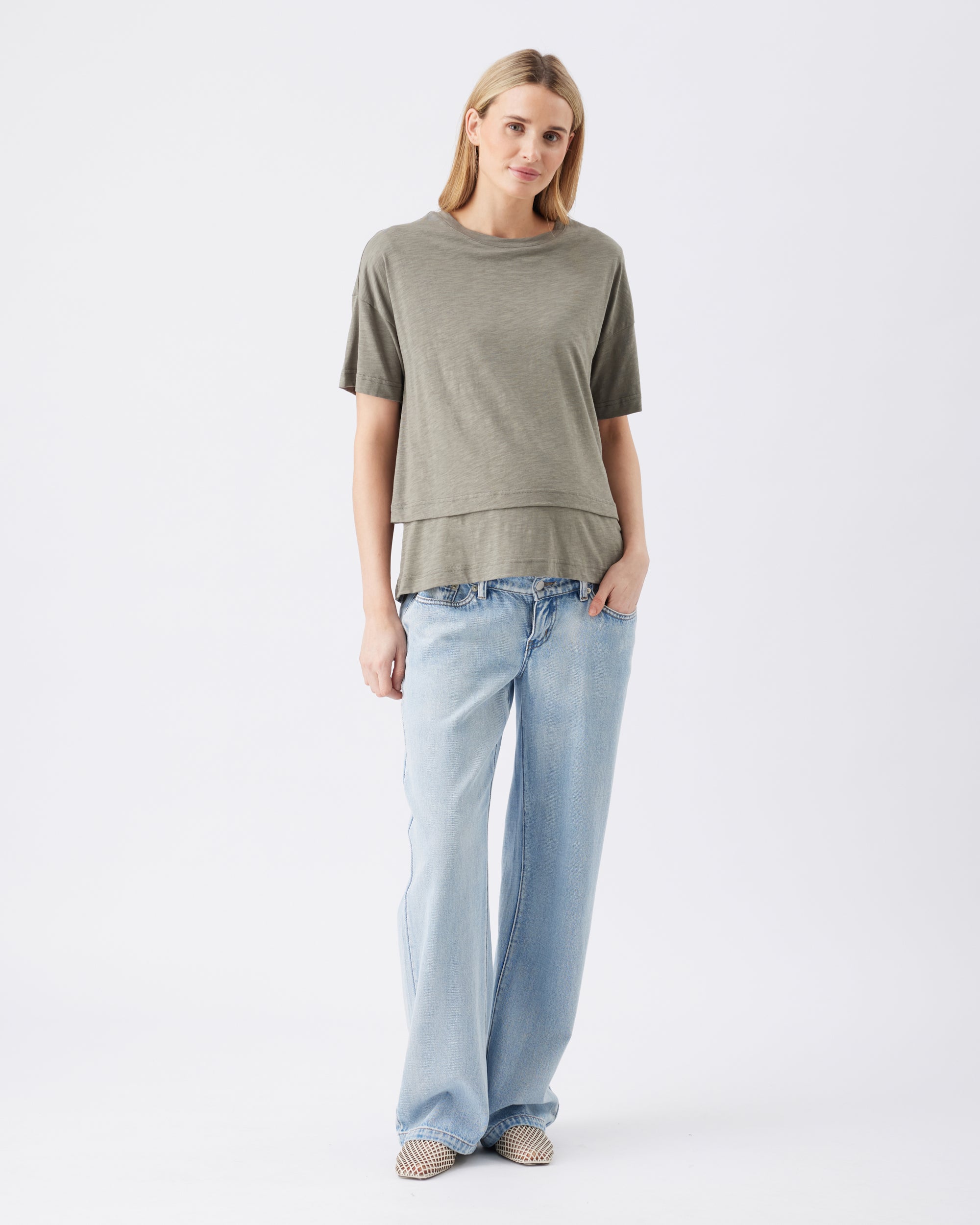 Claud Nursing Tee  Moss