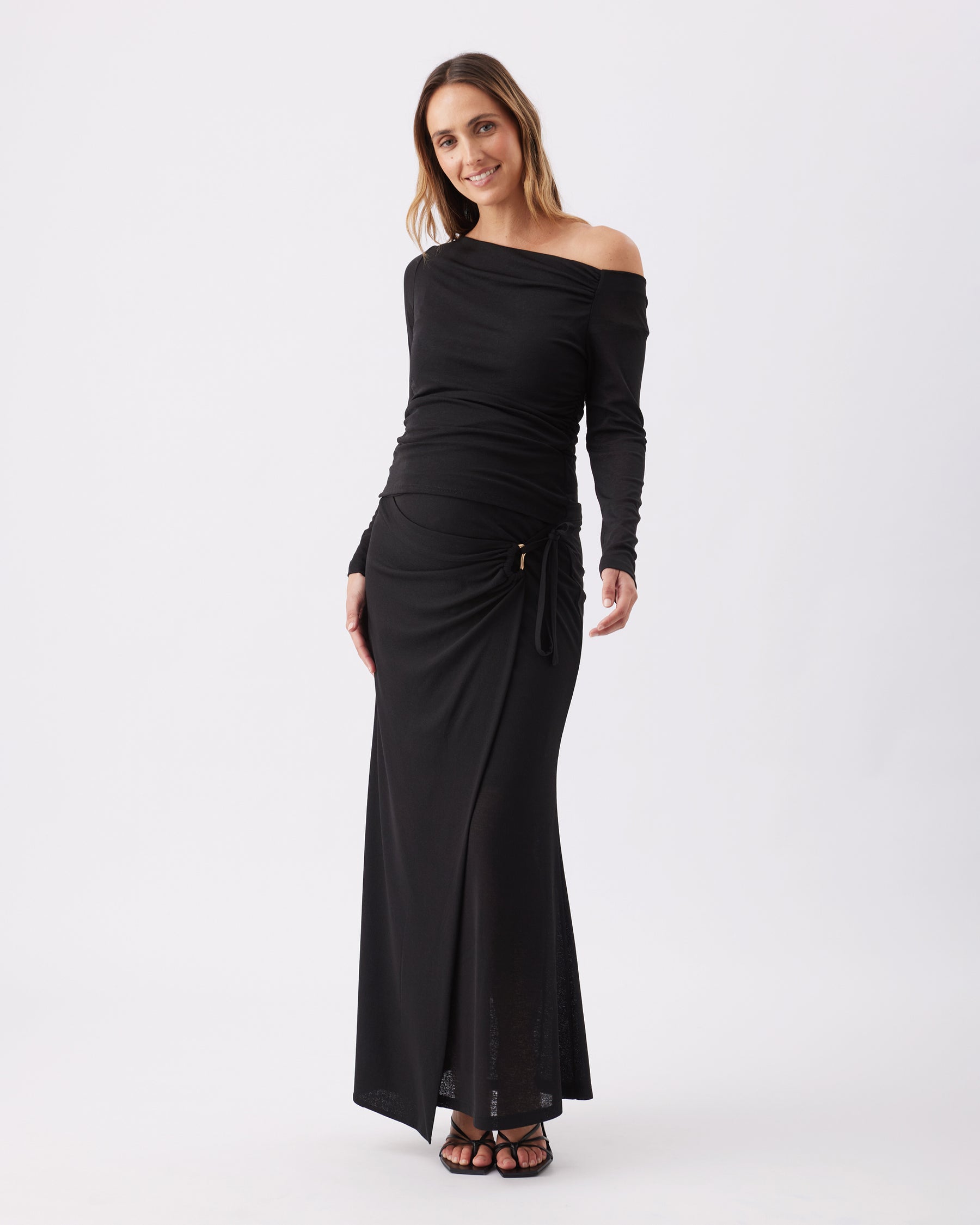 Rhi Long Sleeve Top  Black