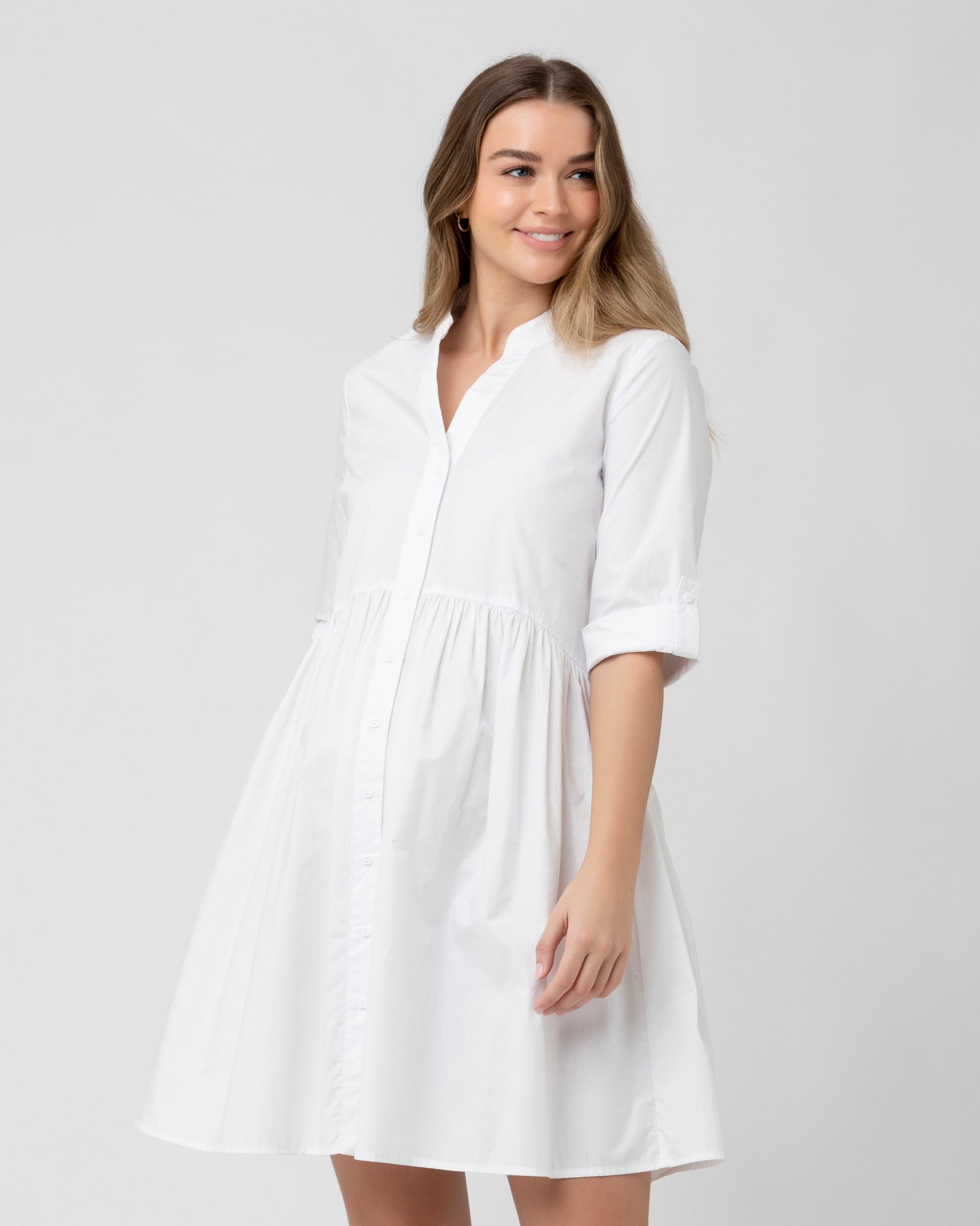 Paige Poplin Dress White