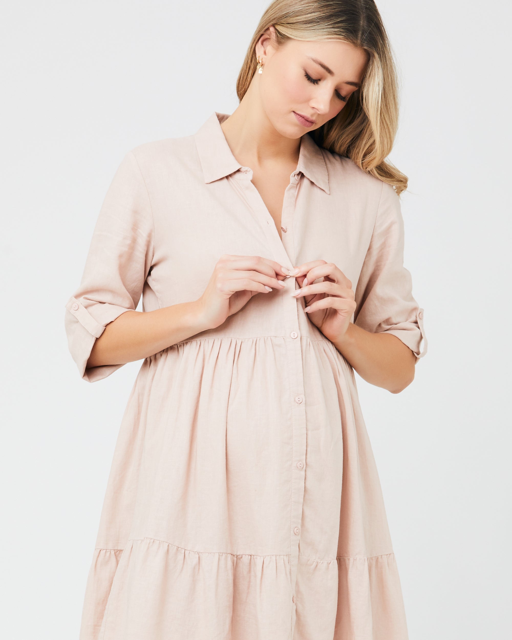 Adel Linen Dress Peachy Pink