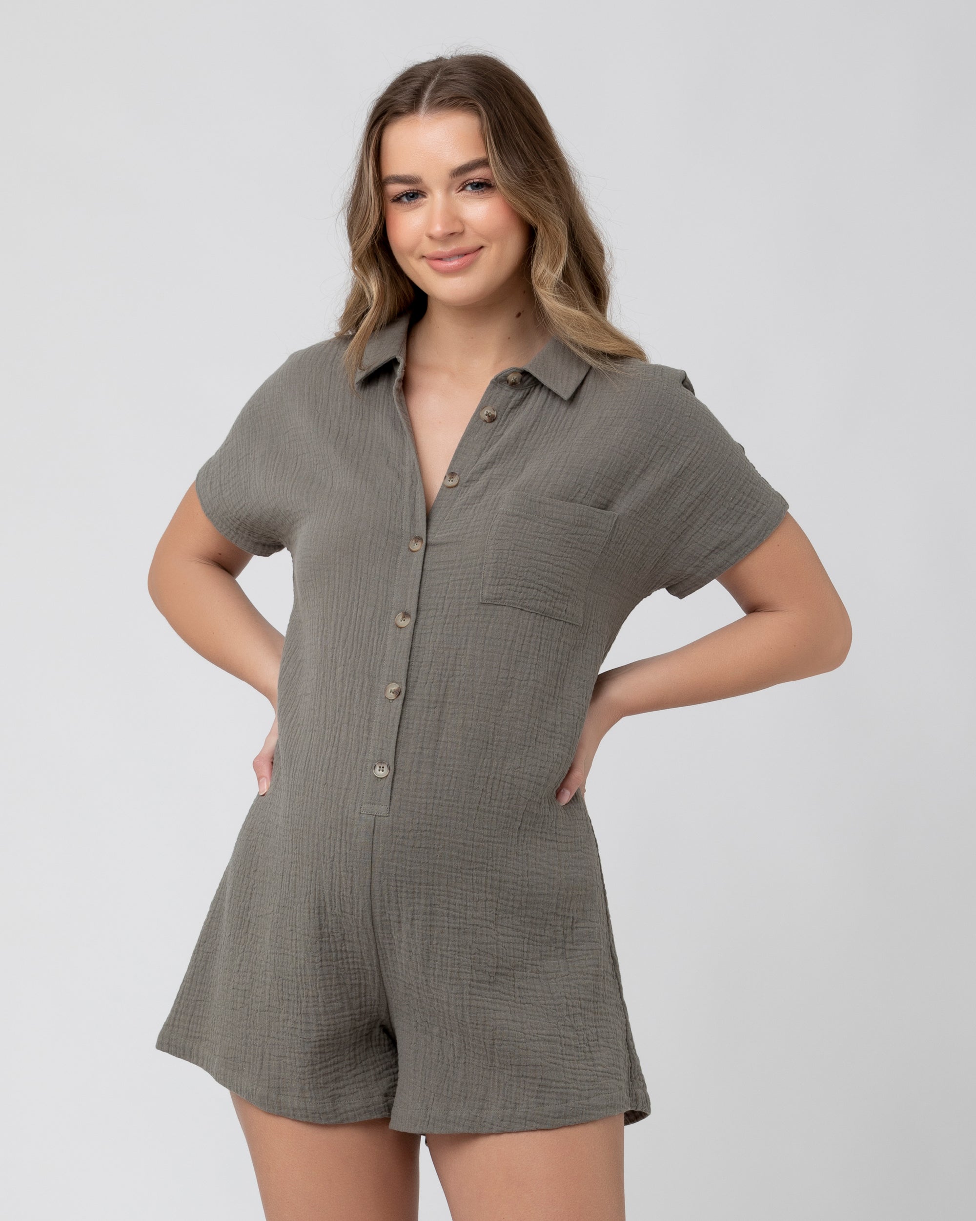 Betty Playsuit  Sage