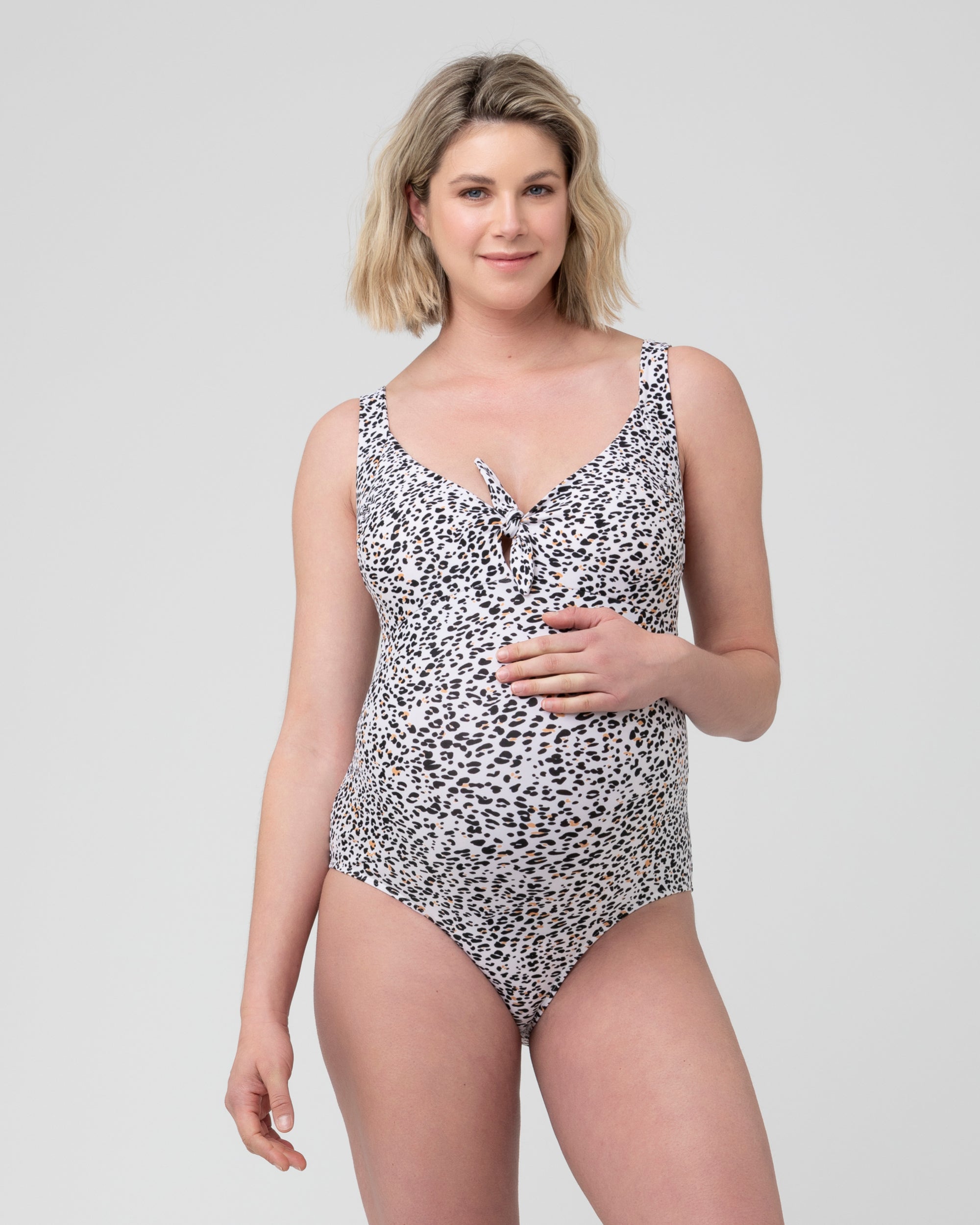 Pebbles Tie Front One Piece  Multi