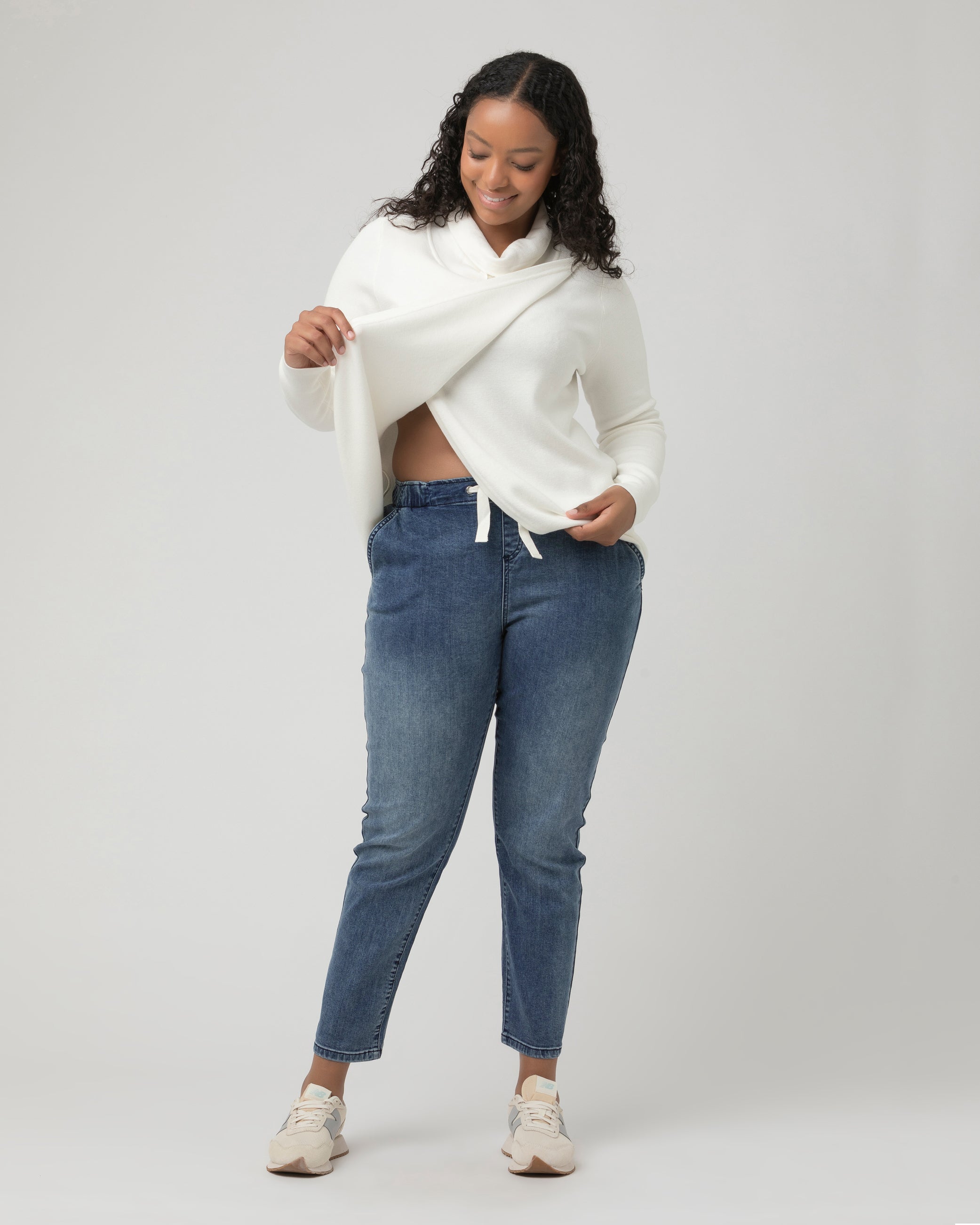 Jogger jeans with online crop top