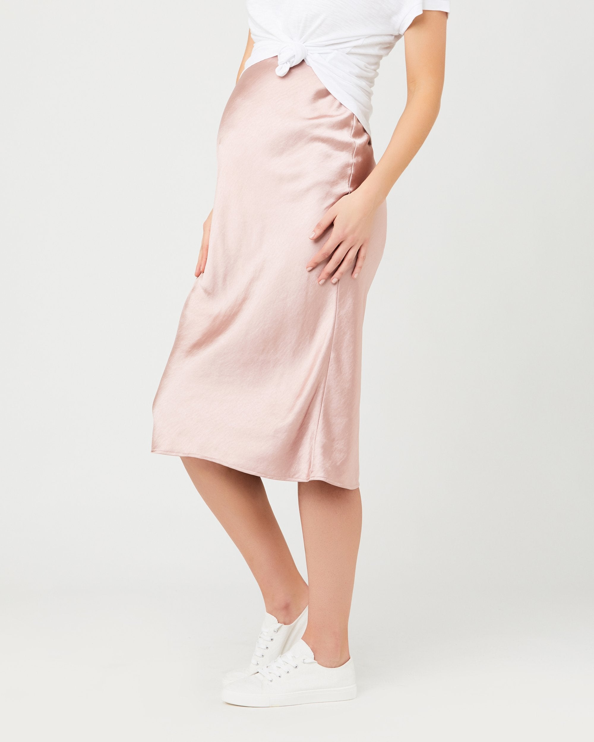 Styli Midi Skirts  Buy Styli Satin ALine Midi Skirt Online  Nykaa Fashion